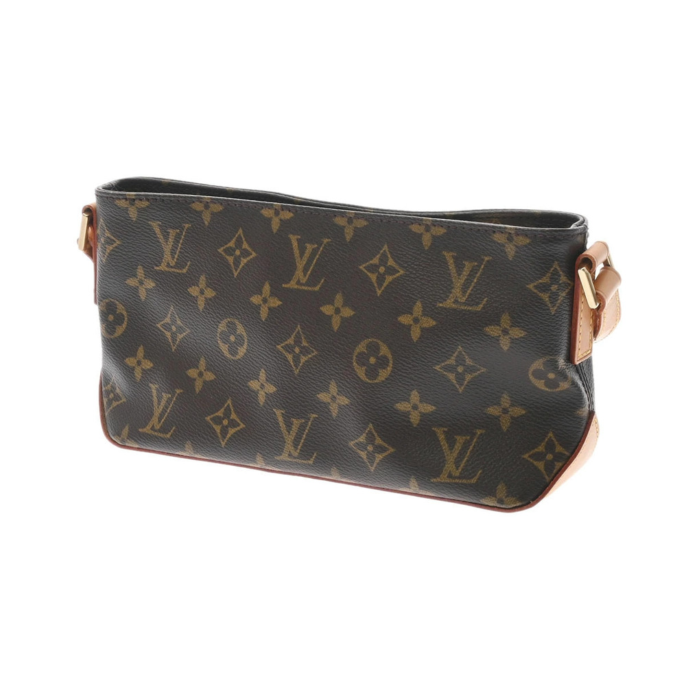 Louis Vuitton Monogram Brown Bag Shoulder Canvas Trotteur Brown